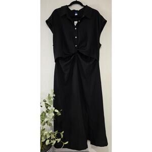 Old Navy Black Cutout Midi Dress XXL NWT – Coastal Chic Trend